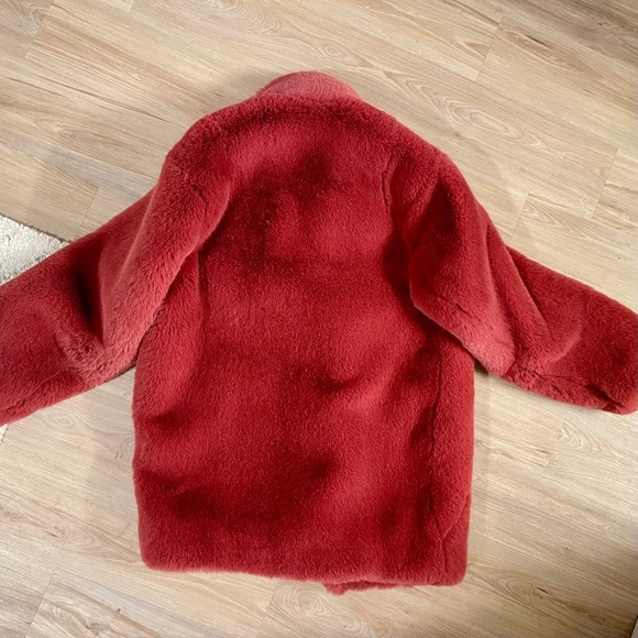 Red Faux Fur Coat - Picture 9 of 11